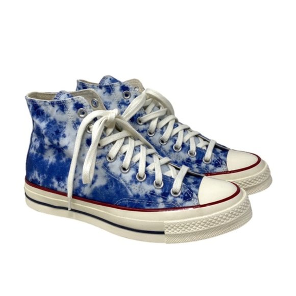 Converse Chuck Taylor High Canvas Blue Women Sneakers Custom 165814C-BLUE/WHITE - Picture 4 of 10
